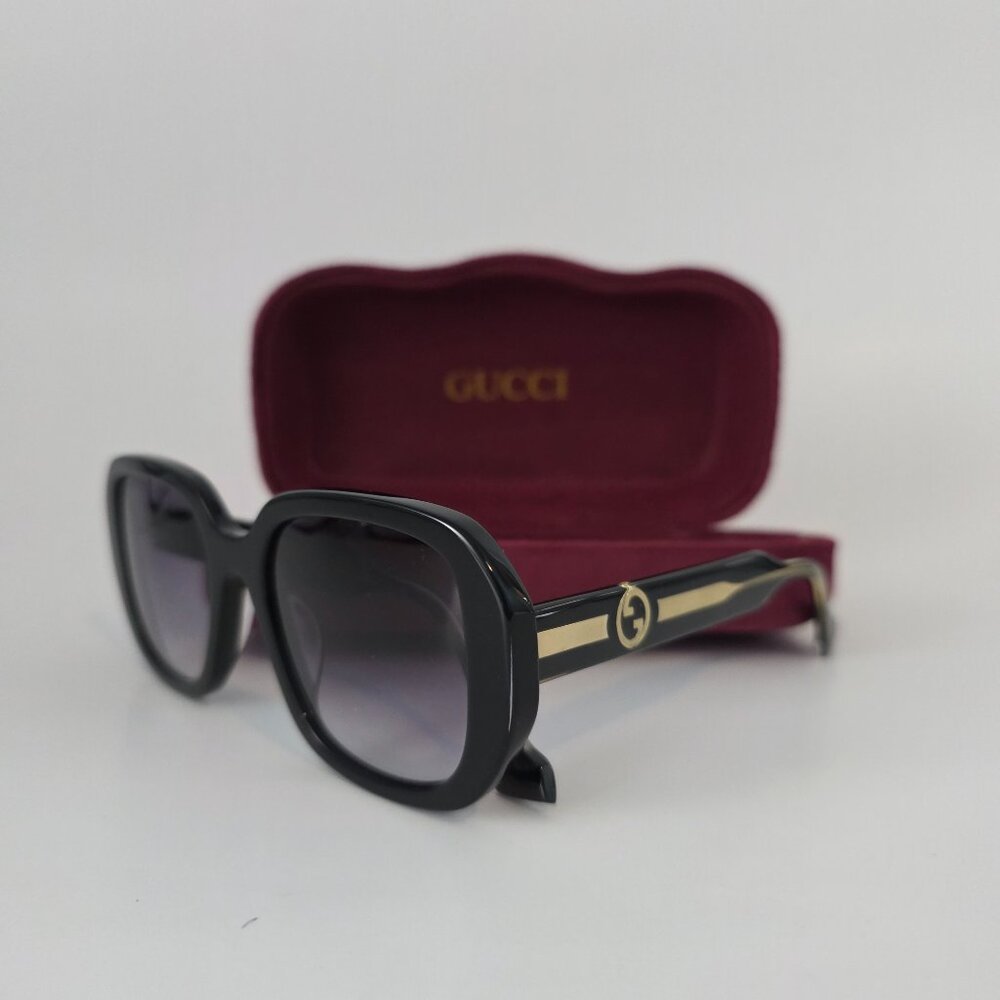 GUCCI GG1557SK-001 Sunglasses, Black/Crystal Grey